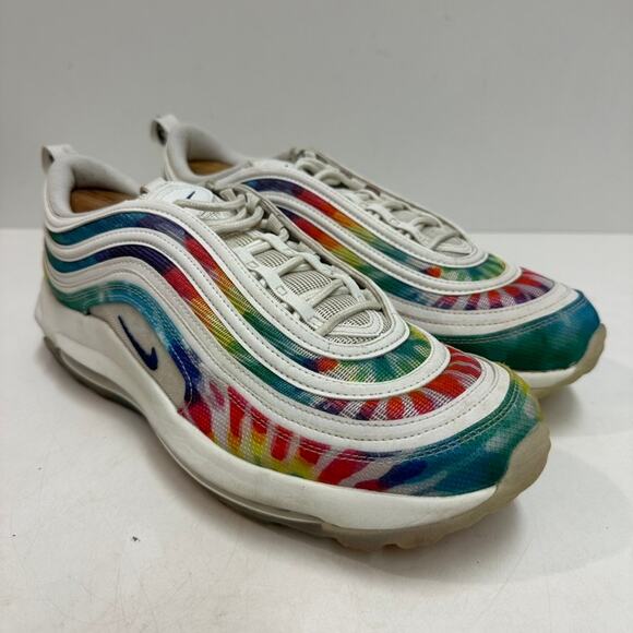VERY GOOD Nike Air Max 97 Golf NRG ‘Tie-Dye’ Rainbow Cleats Spikes Sneakers 11 - Picture 2 of 10